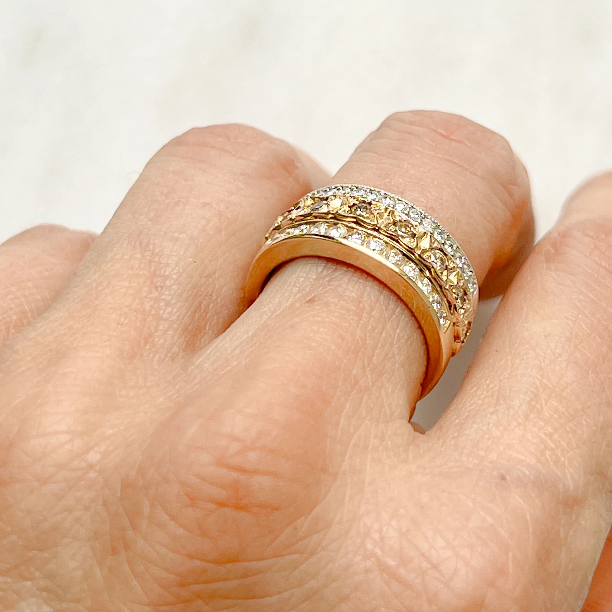 Reclaimed Vintage Trio Diamond Eternity Ring