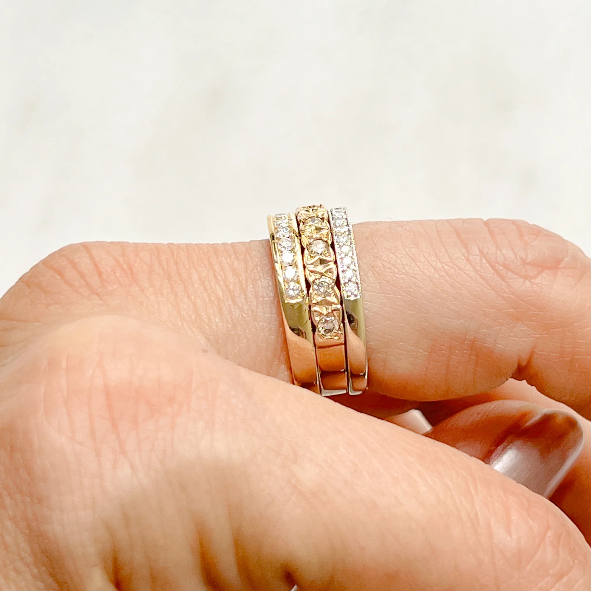 Reclaimed Vintage Trio Diamond Eternity Ring