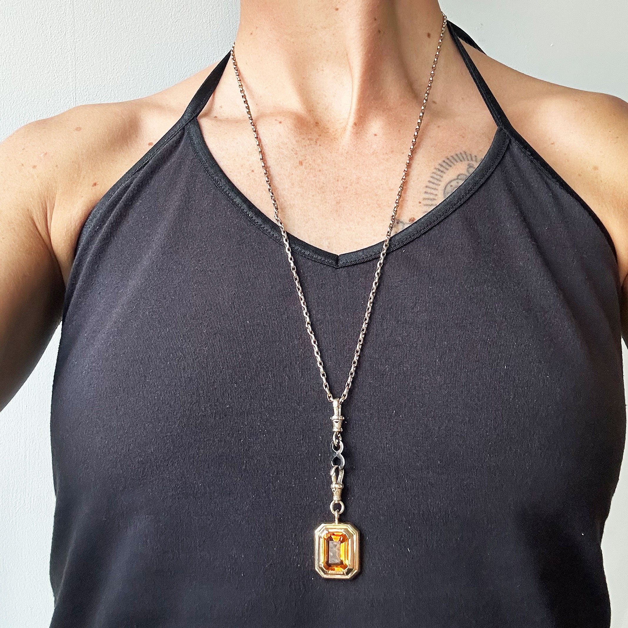 Reclaimed Vintage Quartz Necklace