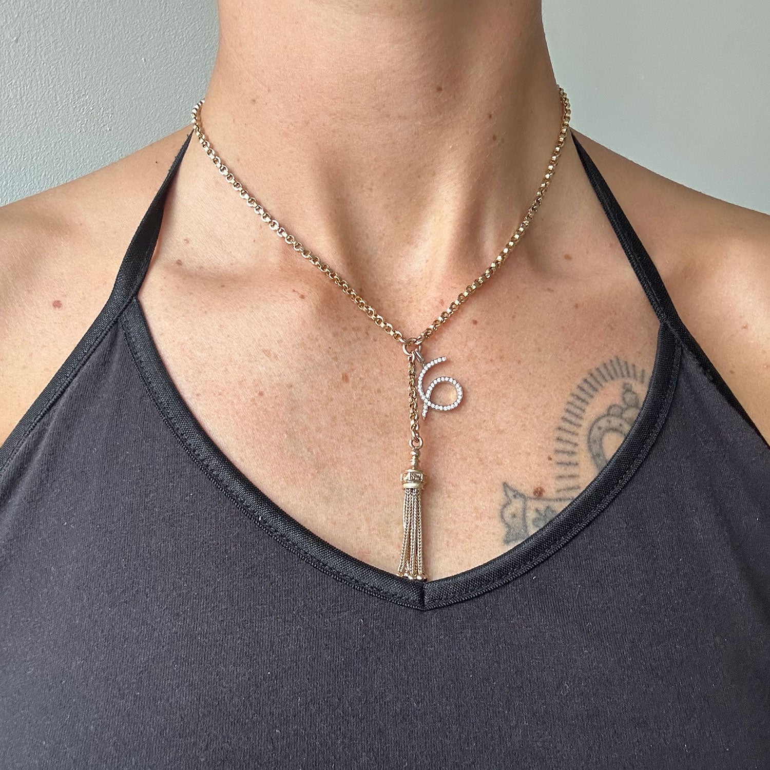 Reclaimed Vintage Numerology Necklace