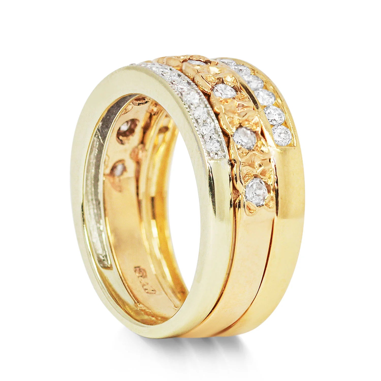 Reclaimed Vintage Trio Diamond Eternity Ring