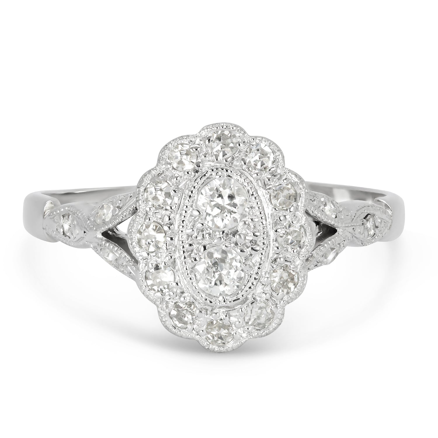 Lois Art Deco Diamond Cluster Ring