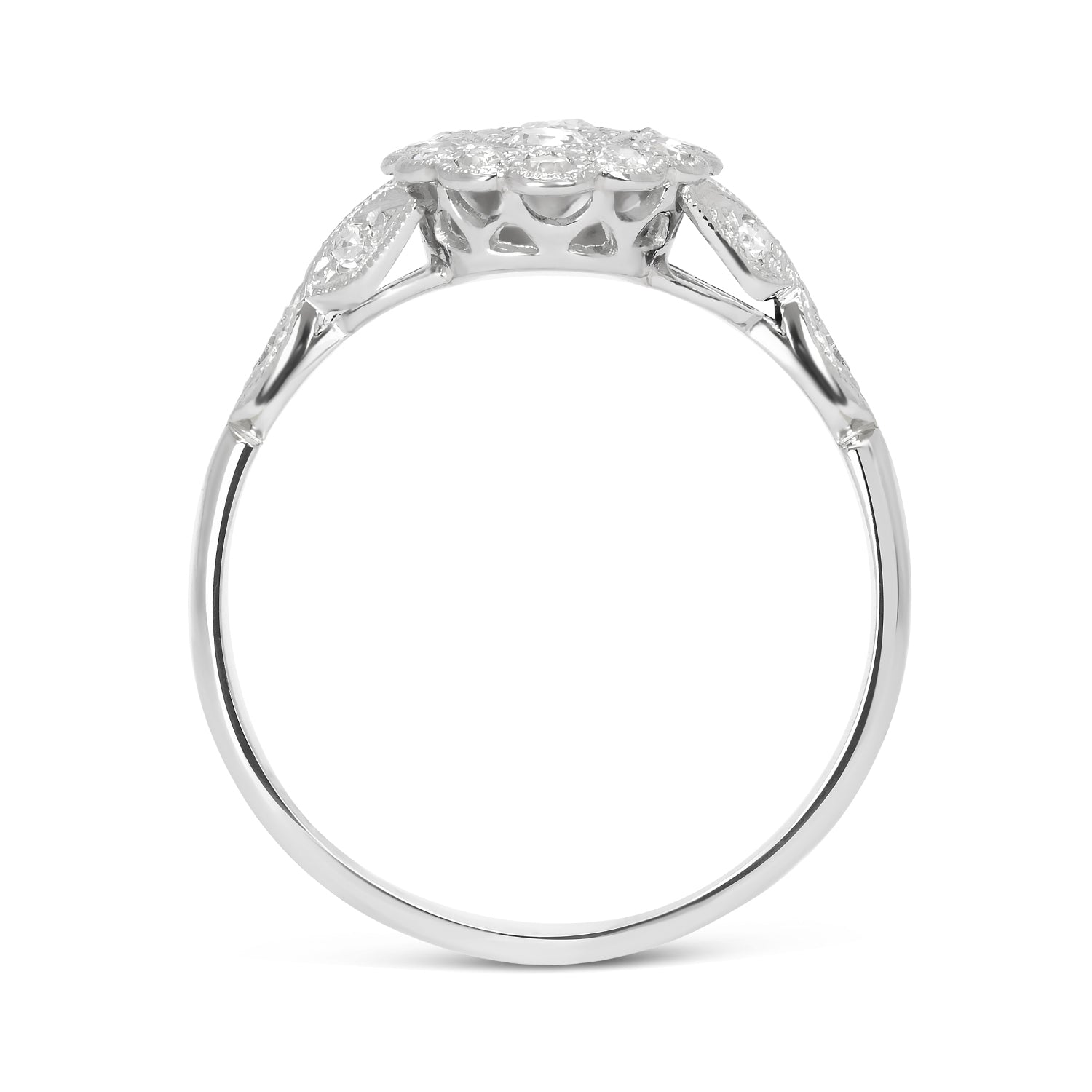 Lois Art Deco Diamond Cluster Ring