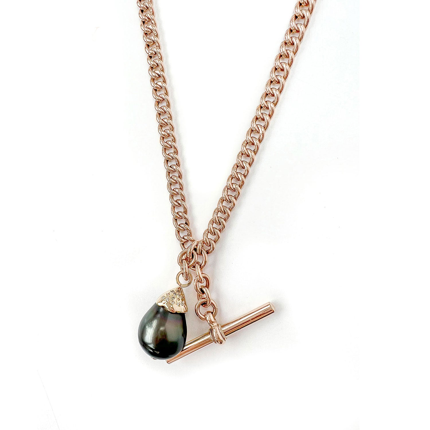 Reclaimed Vintage Black Pearl Necklace