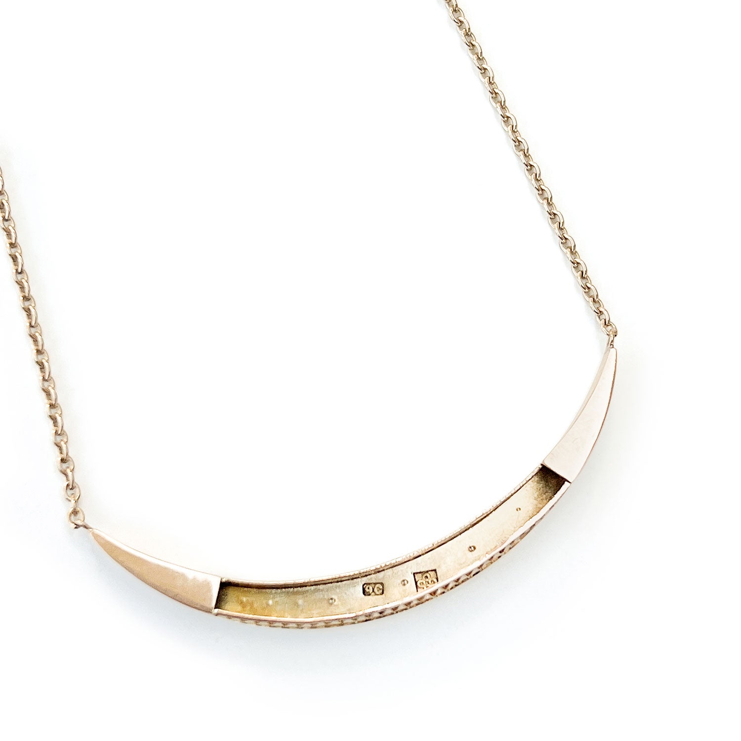 Reclaimed Vintage Pearl Crescent Necklace