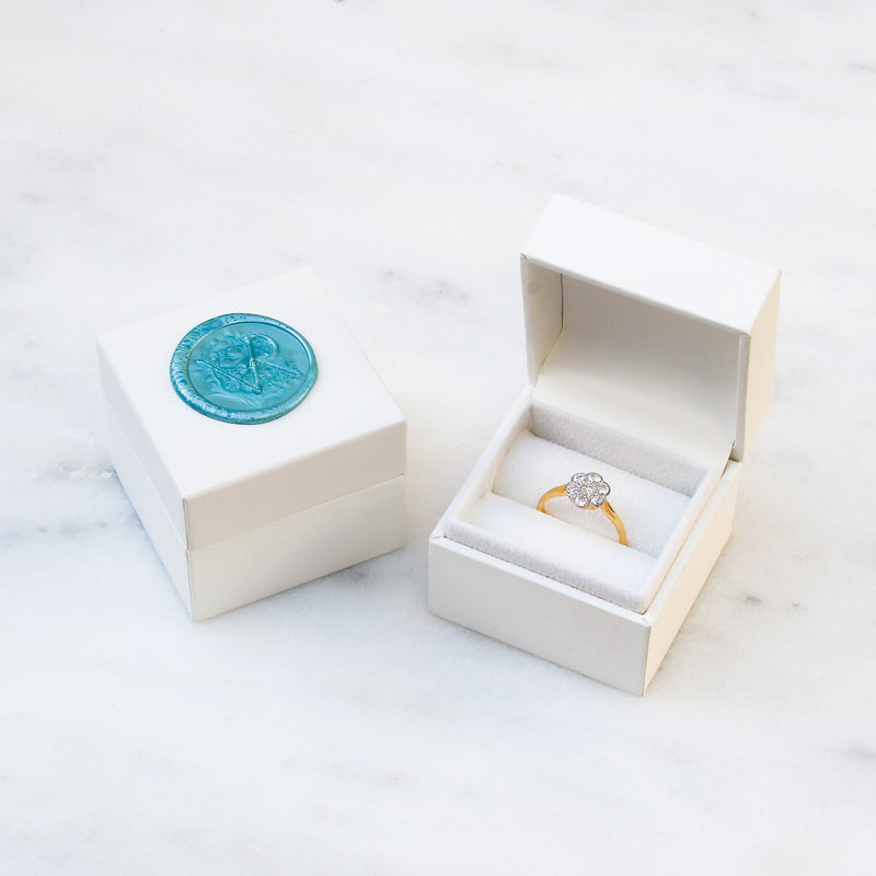 Lydia Antique Pear Shape Rose Cut Diamond Engagement Ring