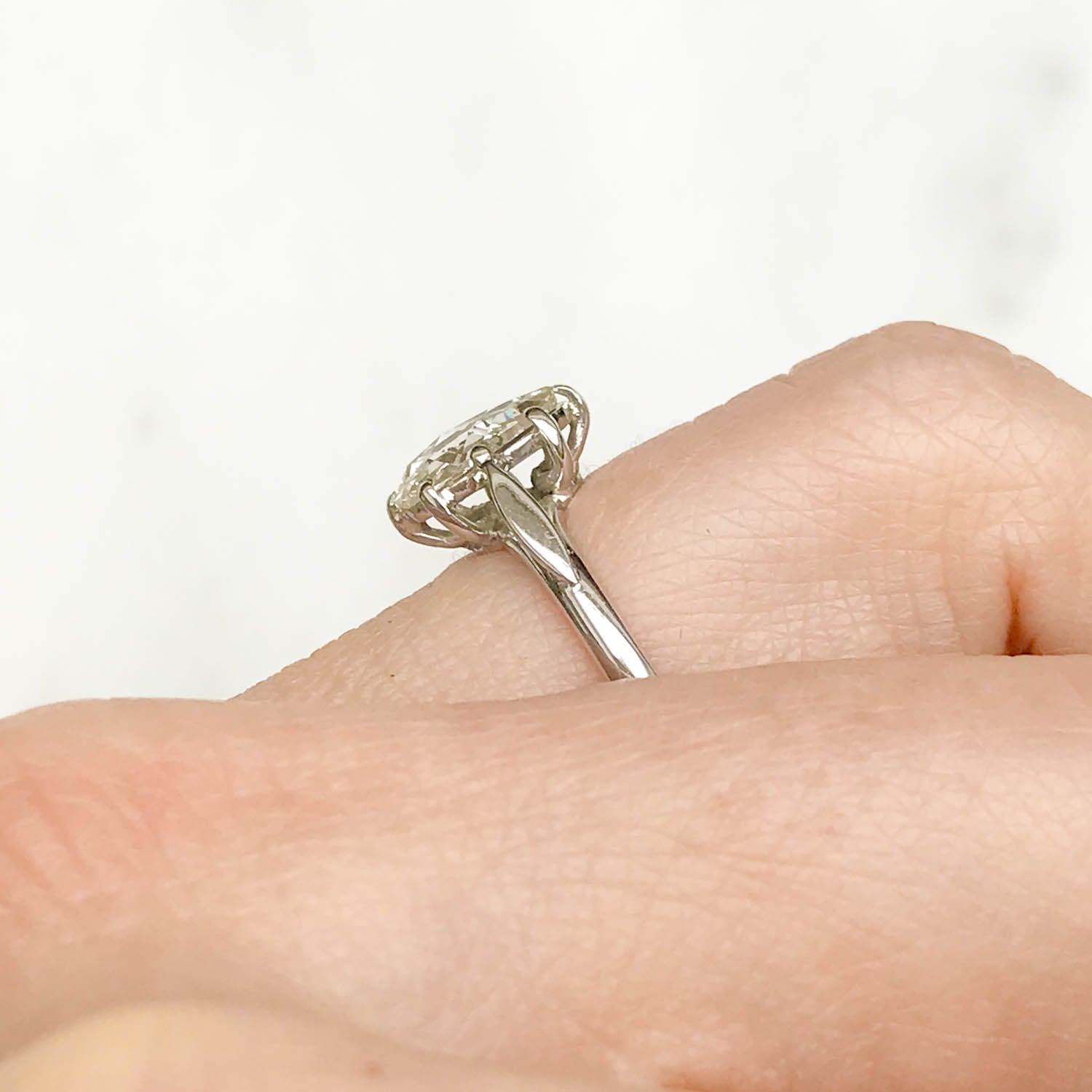 Lydia Antique Pear Shape Diamond Ring