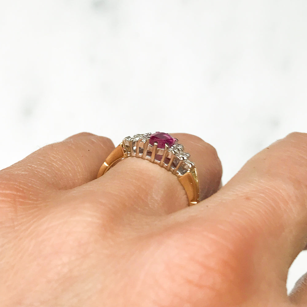 Amy ruby & diamond engagement ring