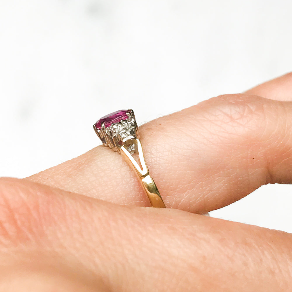 Amy ruby & diamond engagement ring
