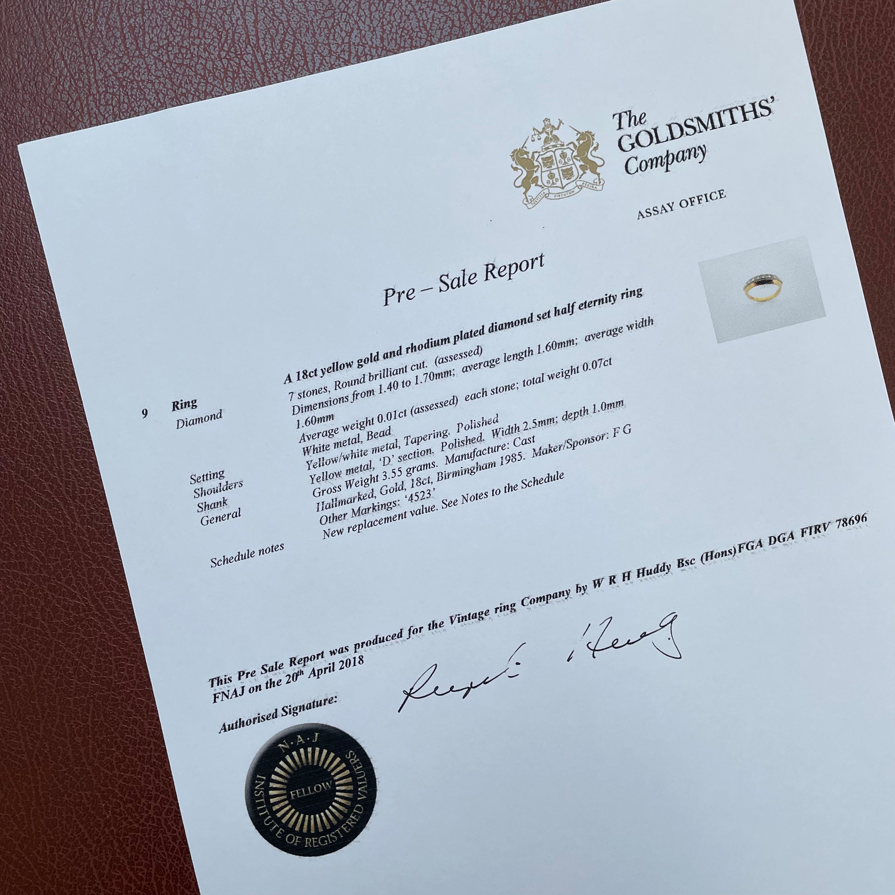 Angie Vintage diamond ring