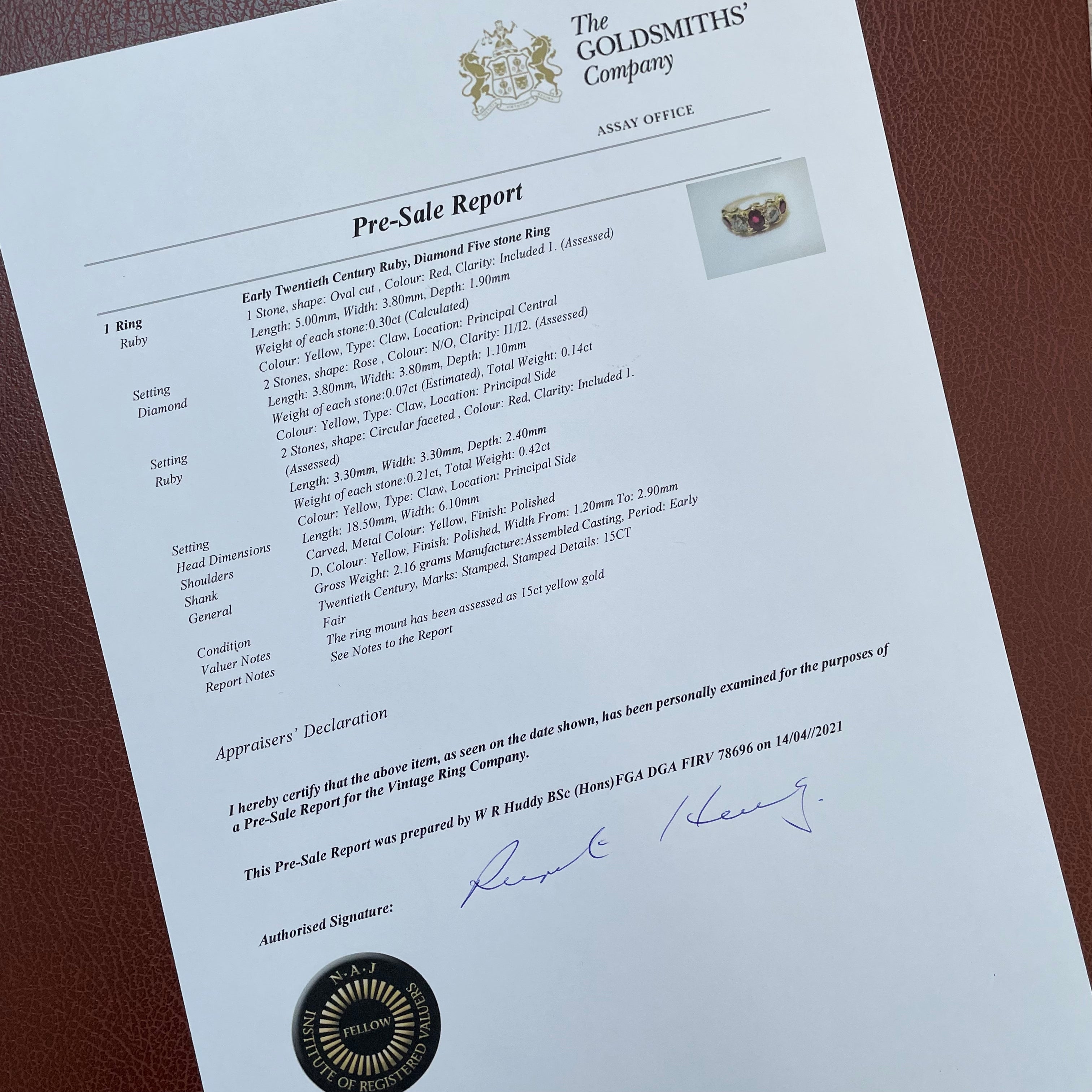 Sophia early 20th century antique ruby and diamond five stone engagement ring