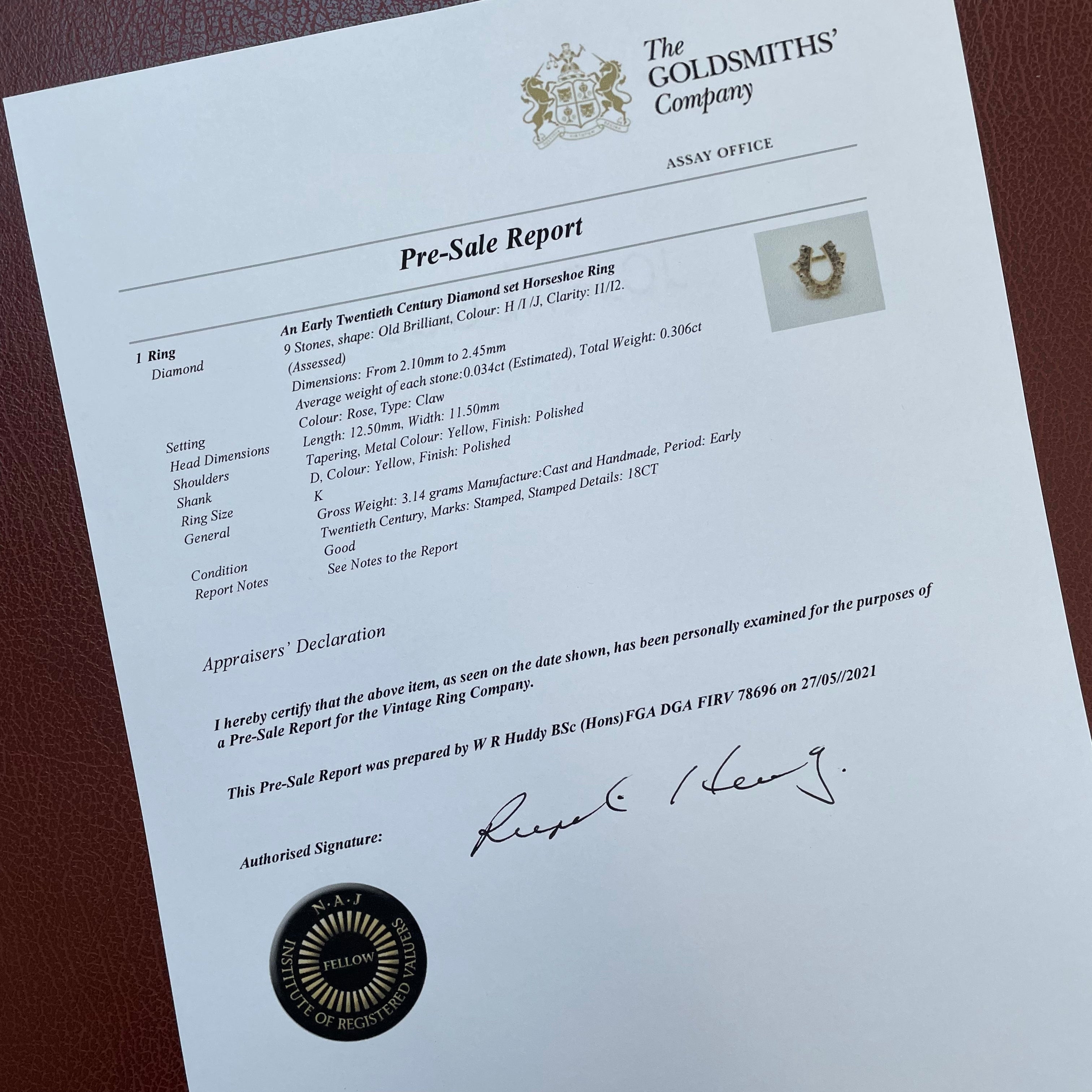 Felicity antique Victorian gold & diamond horseshoe ring