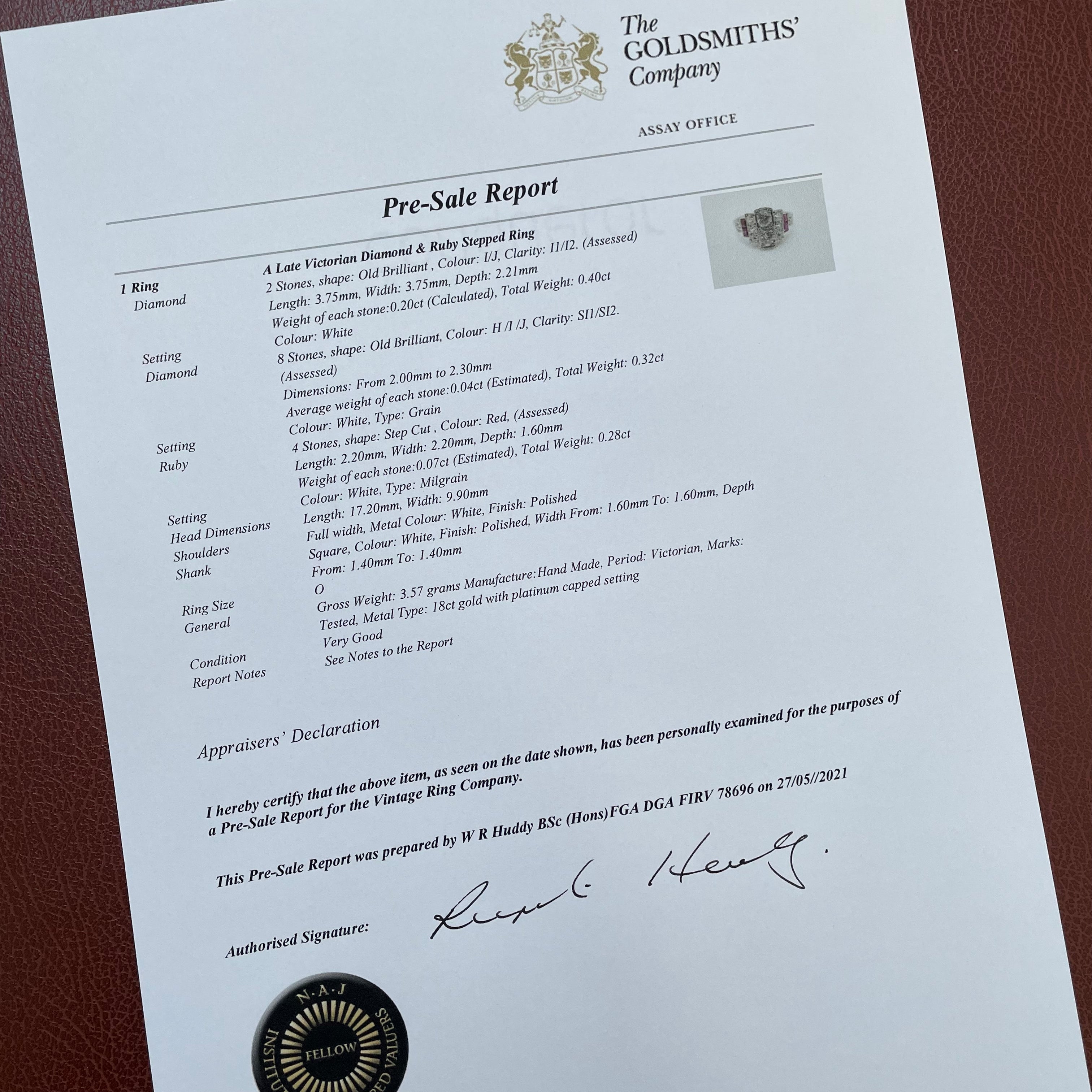 Ottilie antique Victorian ruby and diamond ring