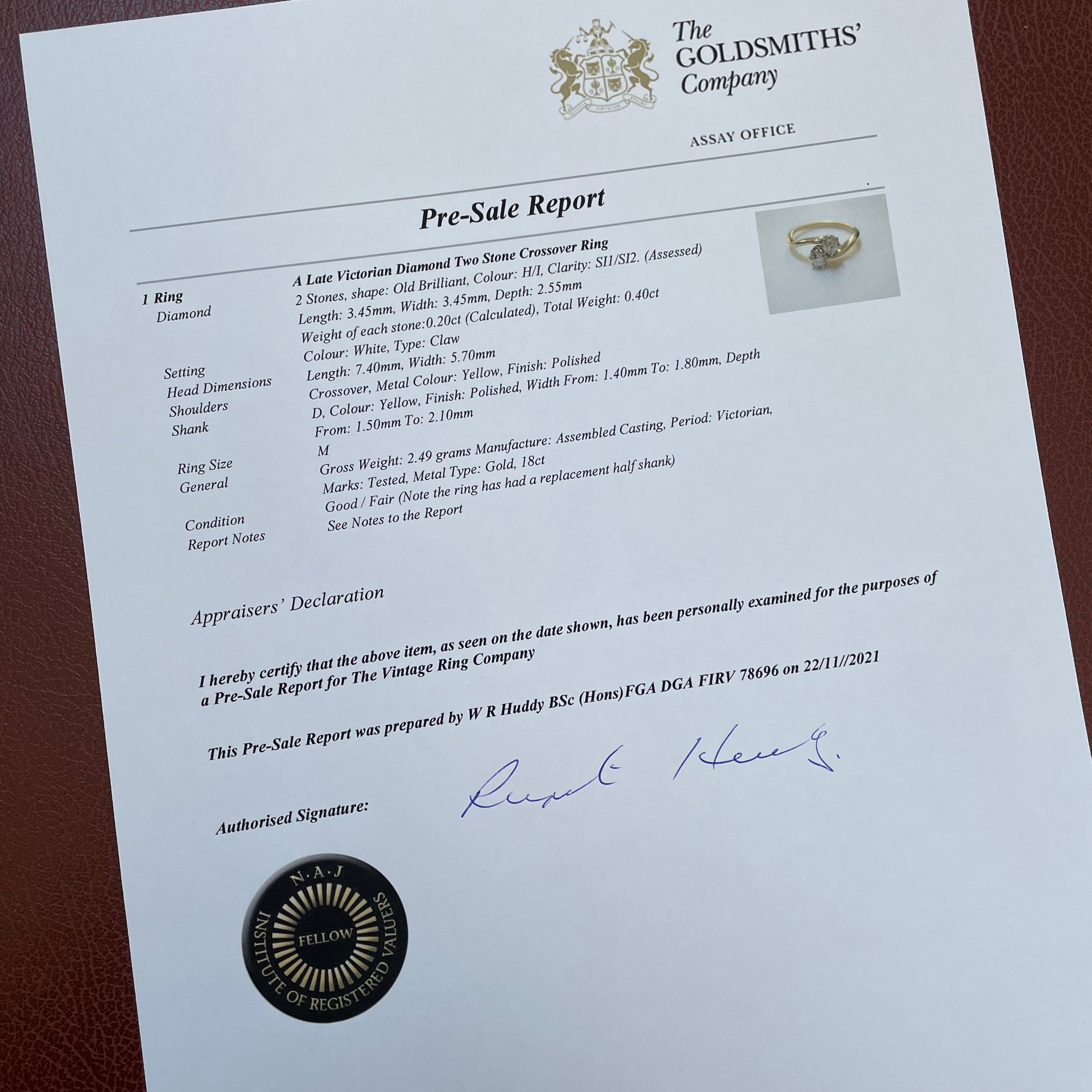 Maia Antique Victorian Diamond Engagement Ring