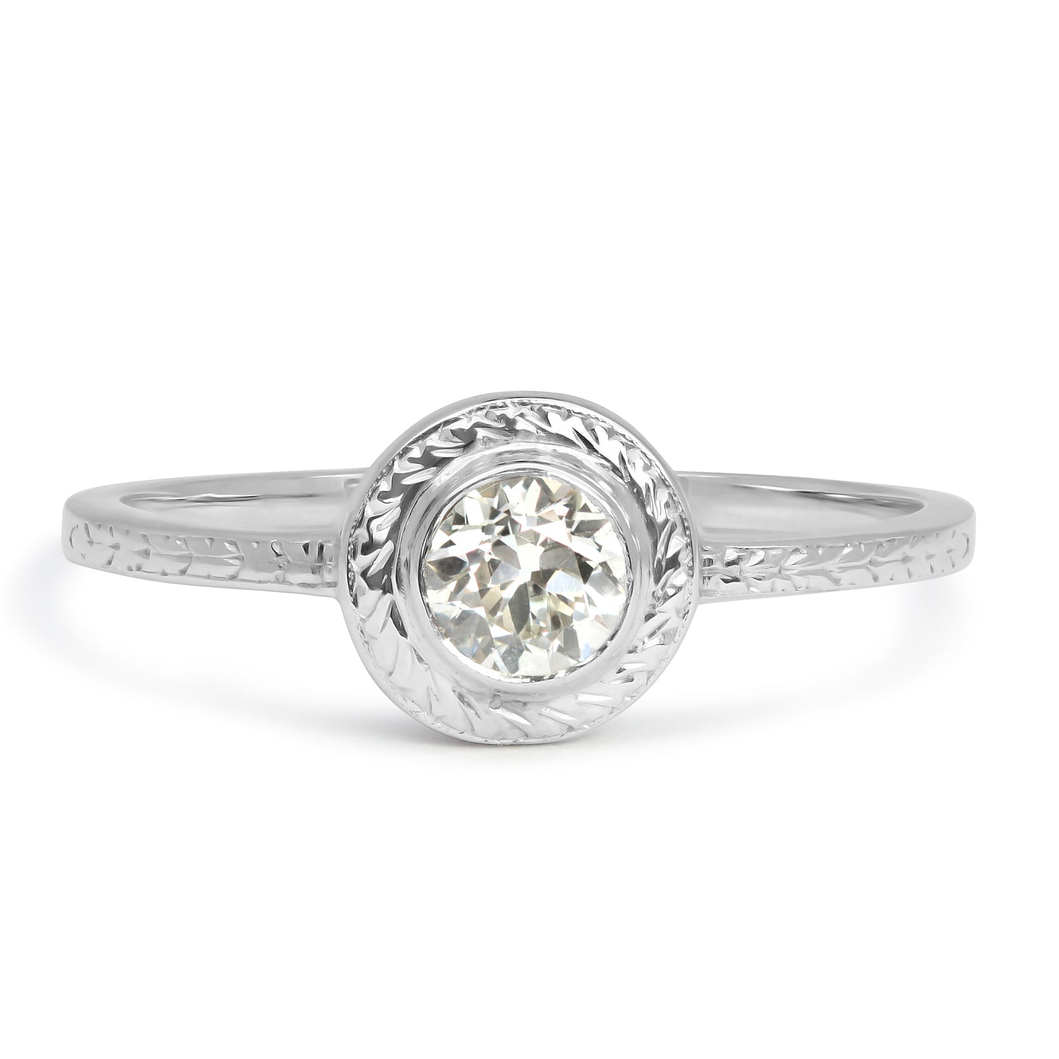 Clementine antique Edwardian diamond solitaire engagement ring