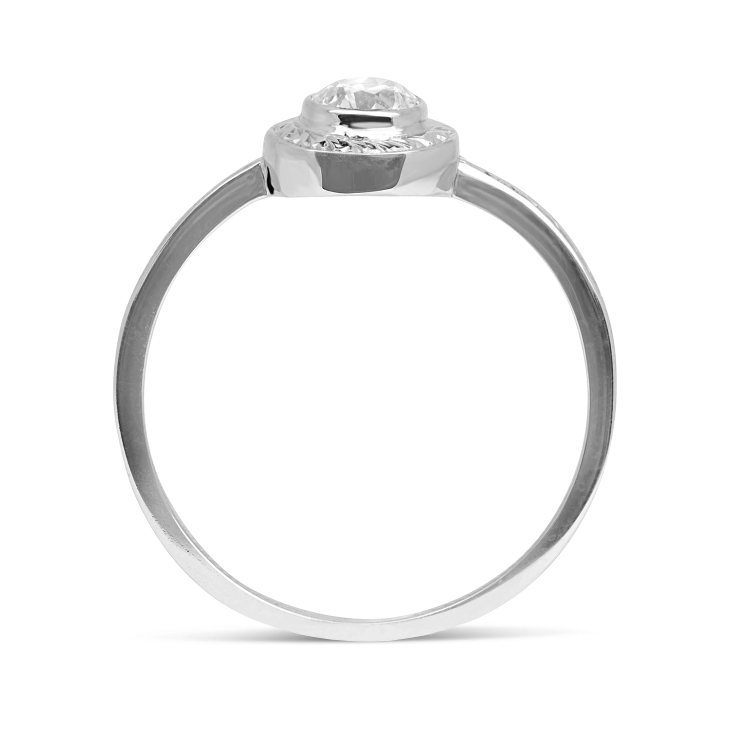 Clementine antique Edwardian diamond solitaire engagement ring