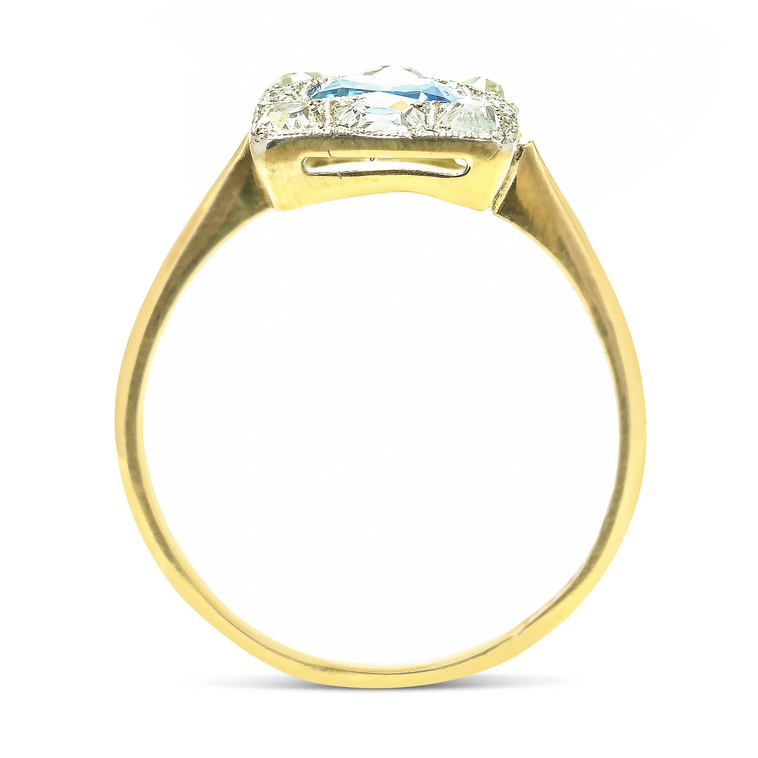 Edie sapphire and diamond Edwardian engagement ring