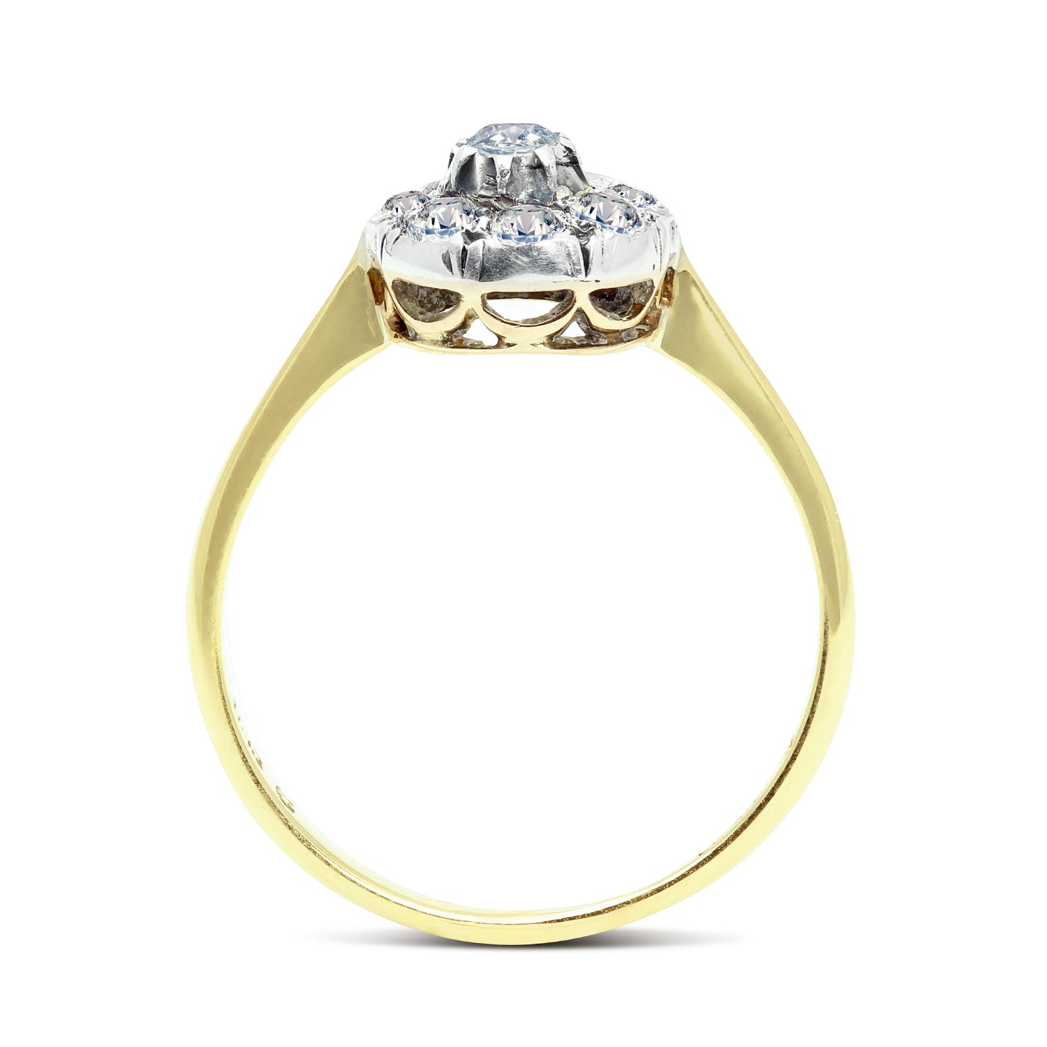 Eliza diamond cluster Victorian engagement ring