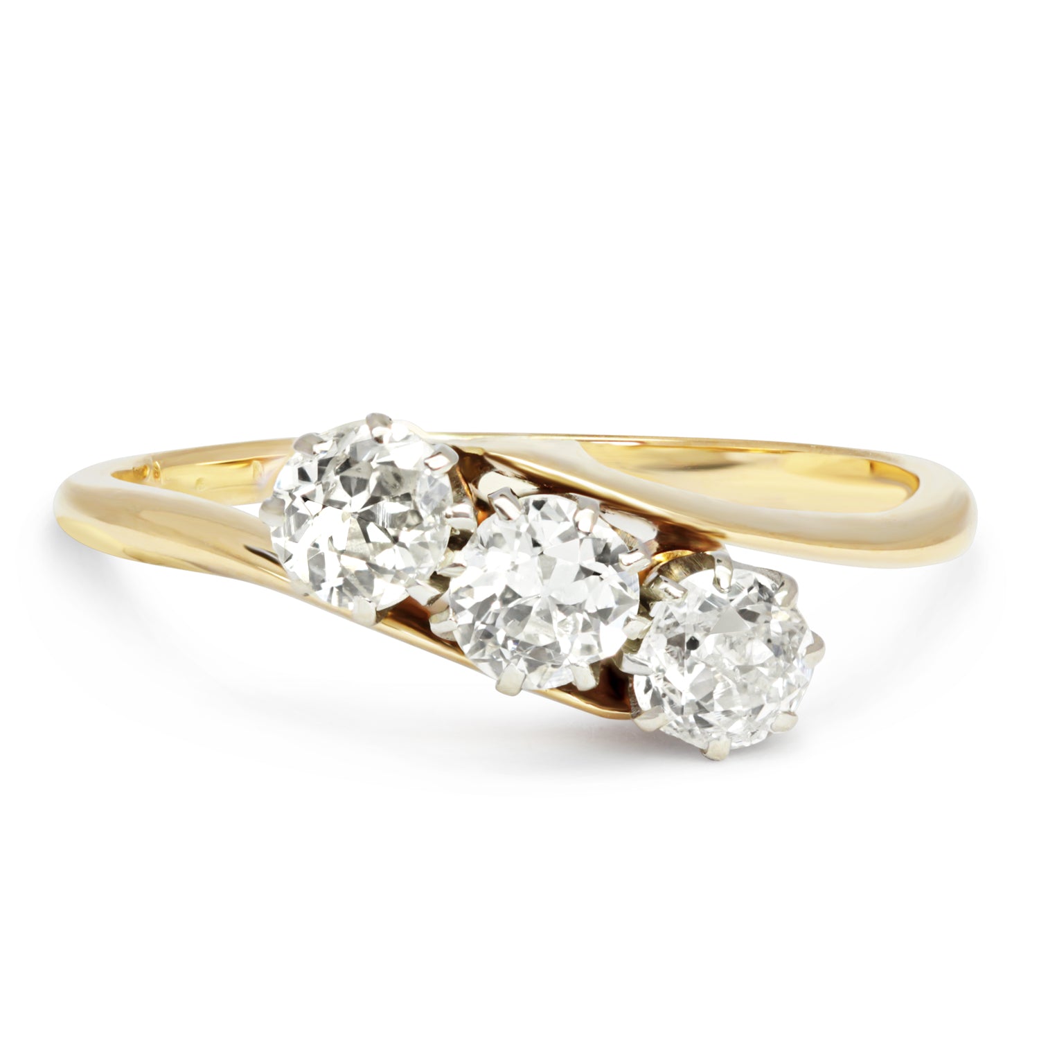 Elsie antique Edwardian diamond trilogy engagement ring