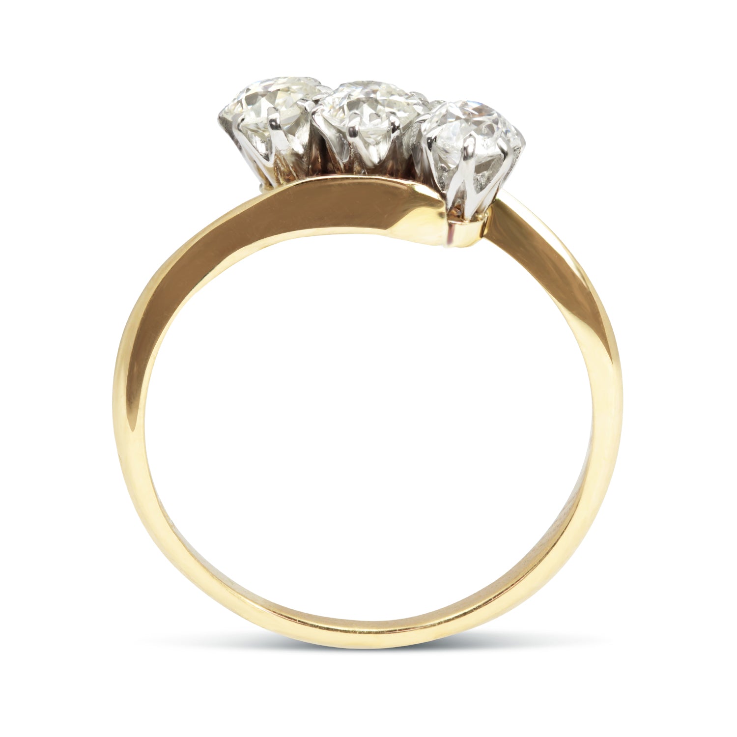 Elsie antique Edwardian diamond trilogy engagement ring
