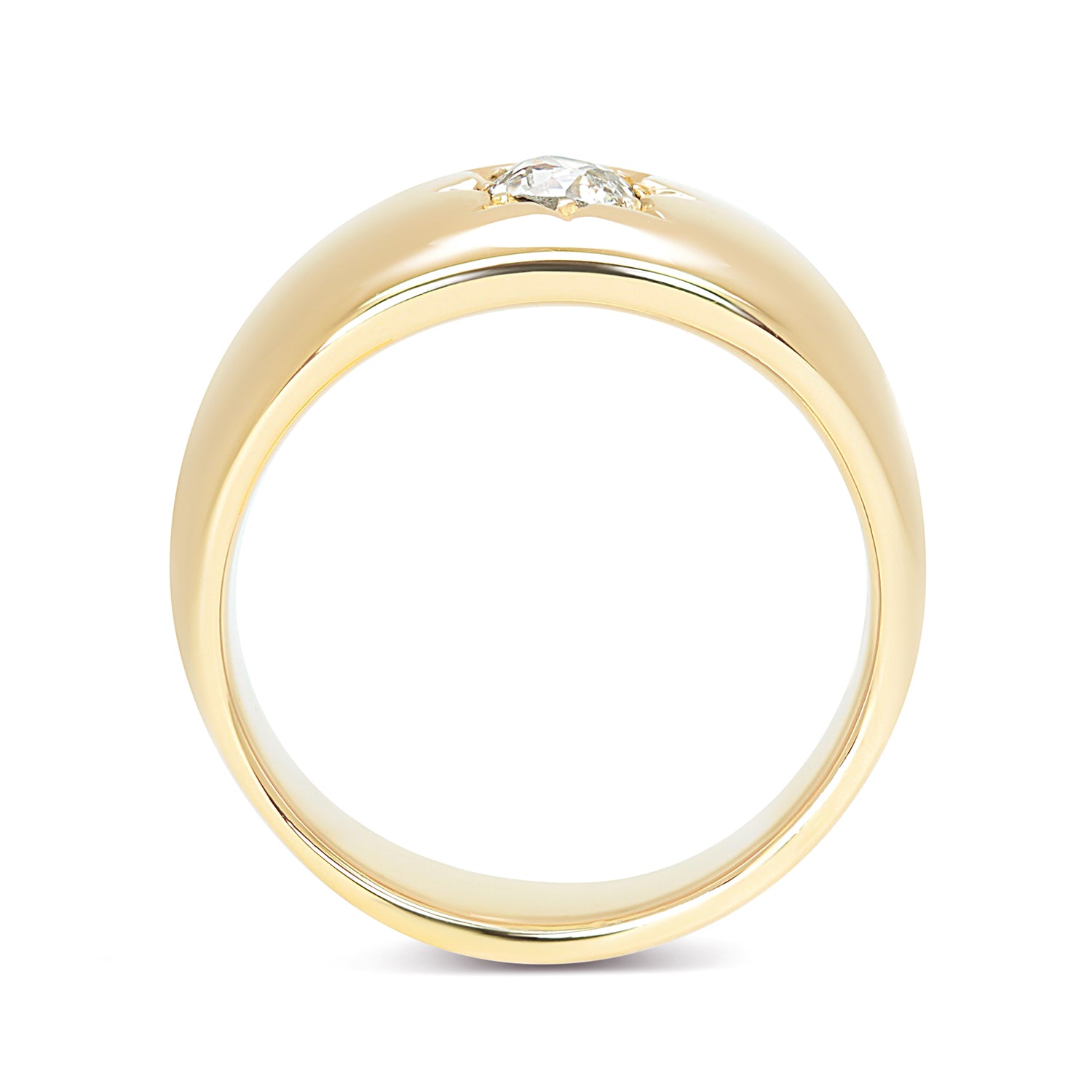 Ezra antique yellow gold & diamond gypsy ring