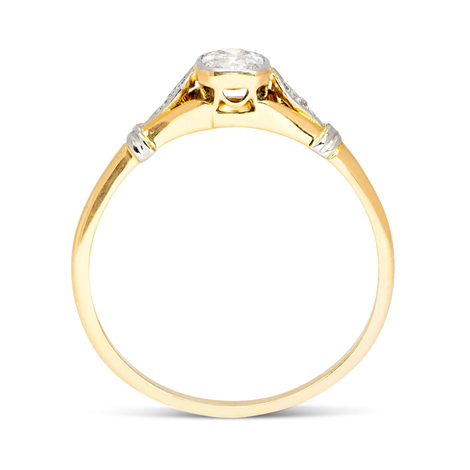 Fern antique early 20th century diamond engagement ring