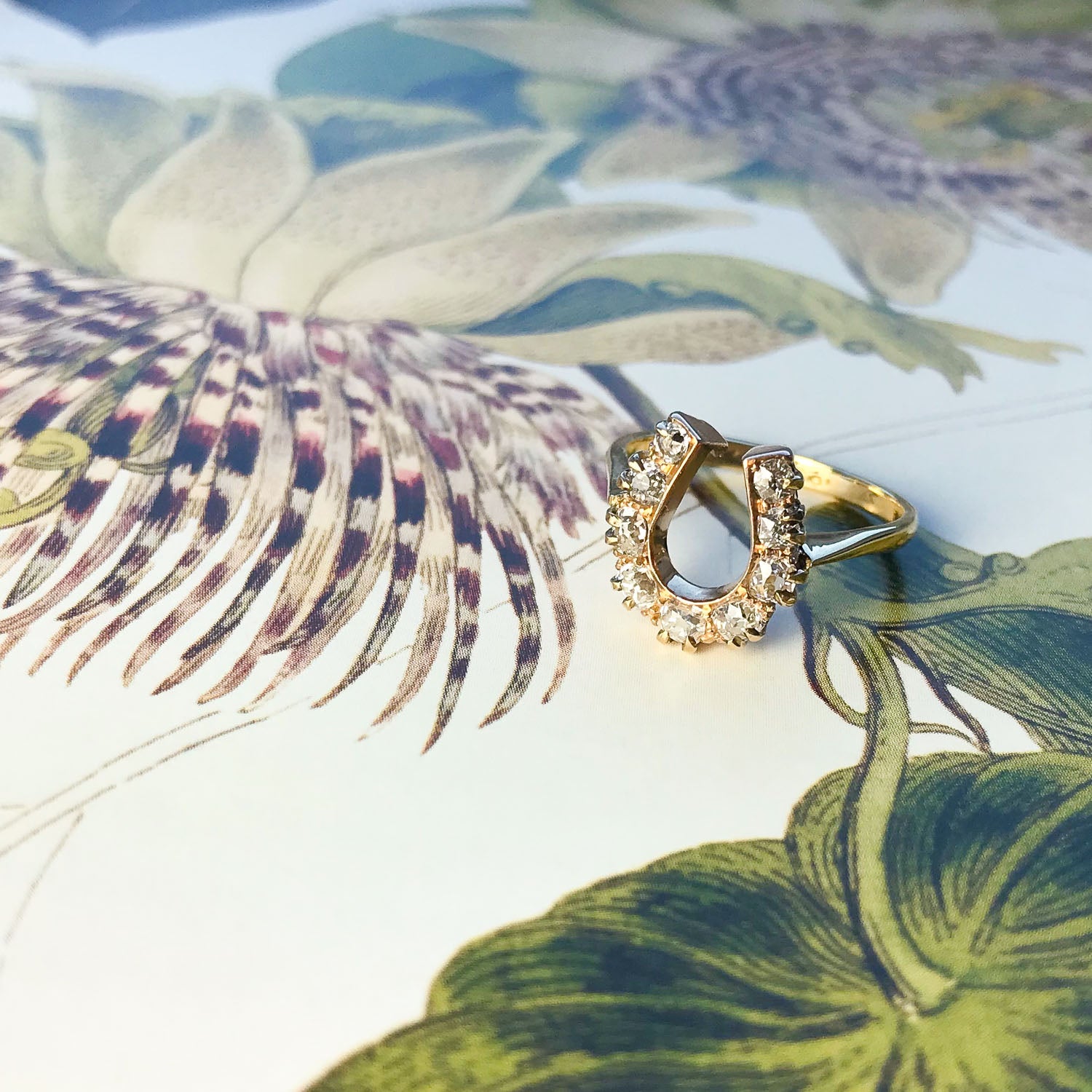 Felicity antique Victorian gold & diamond horseshoe ring