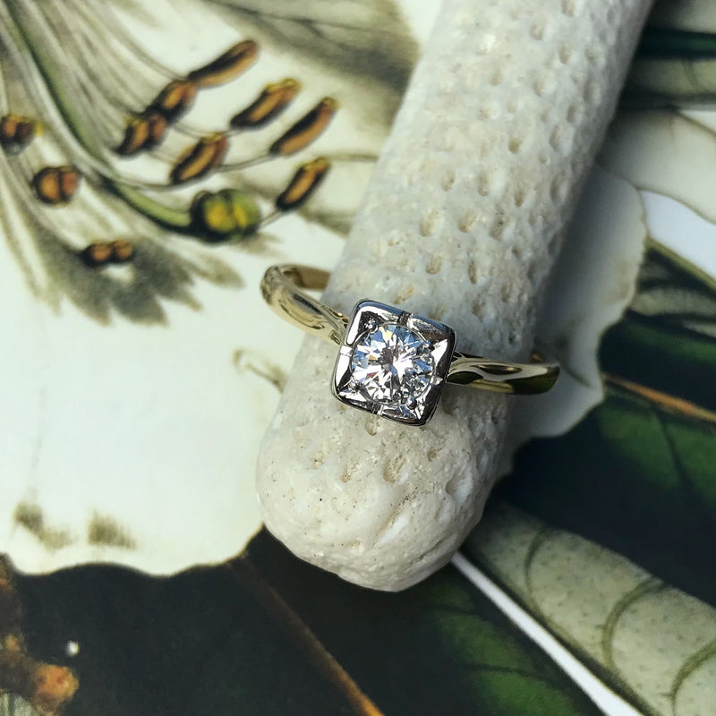 Ellen Vintage Mid Century Diamond Engagement Ring