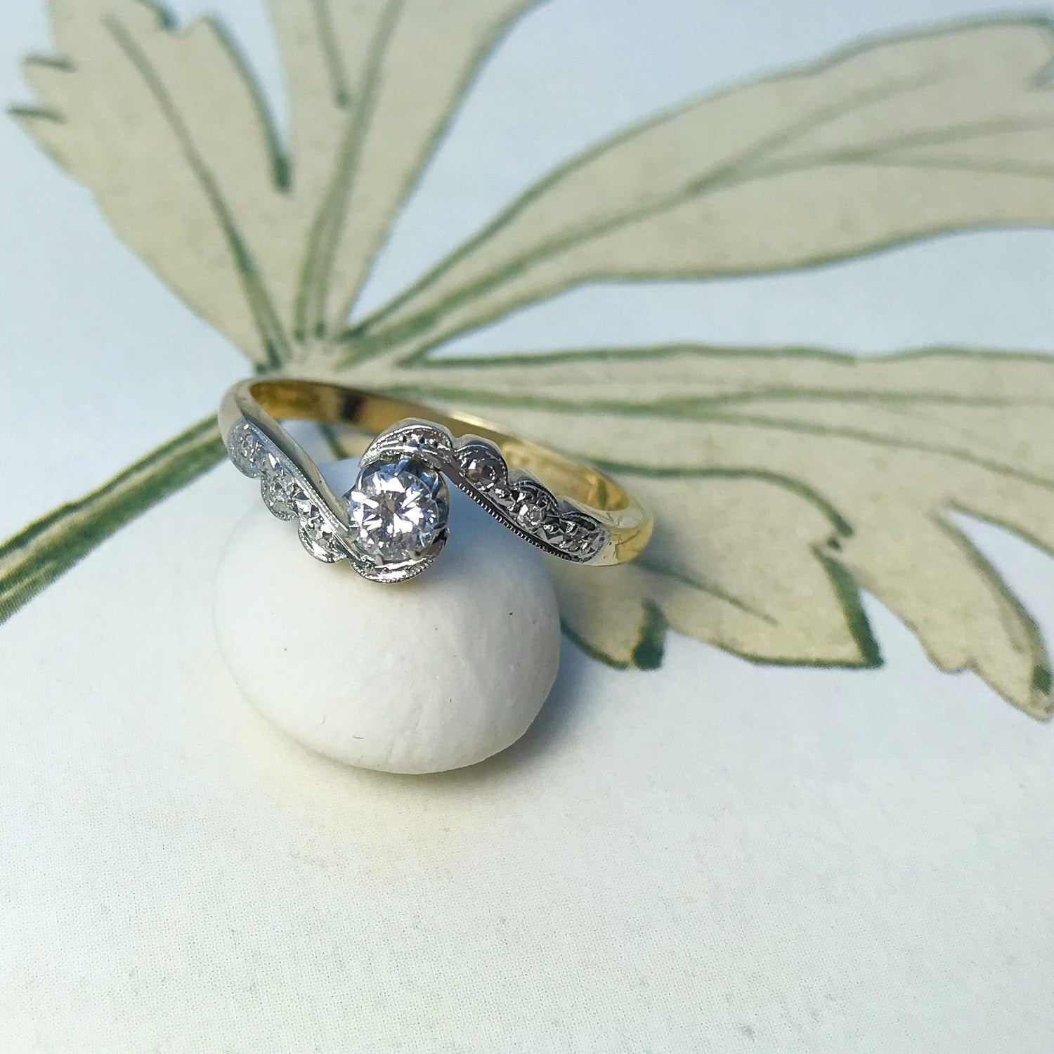 Margot Vintage Mid-Century Diamond Engagement Ring