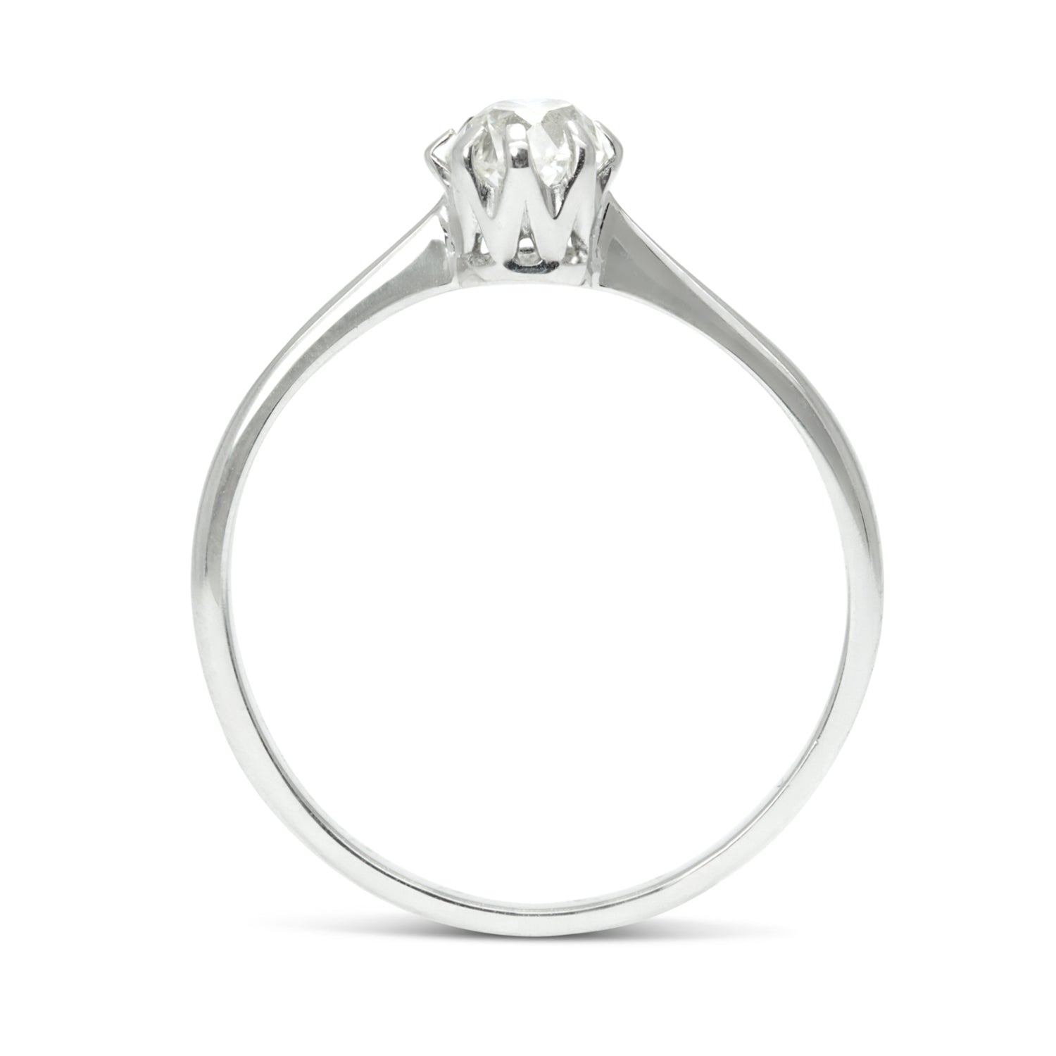 Isabella antique old mine cut diamond engagement ring