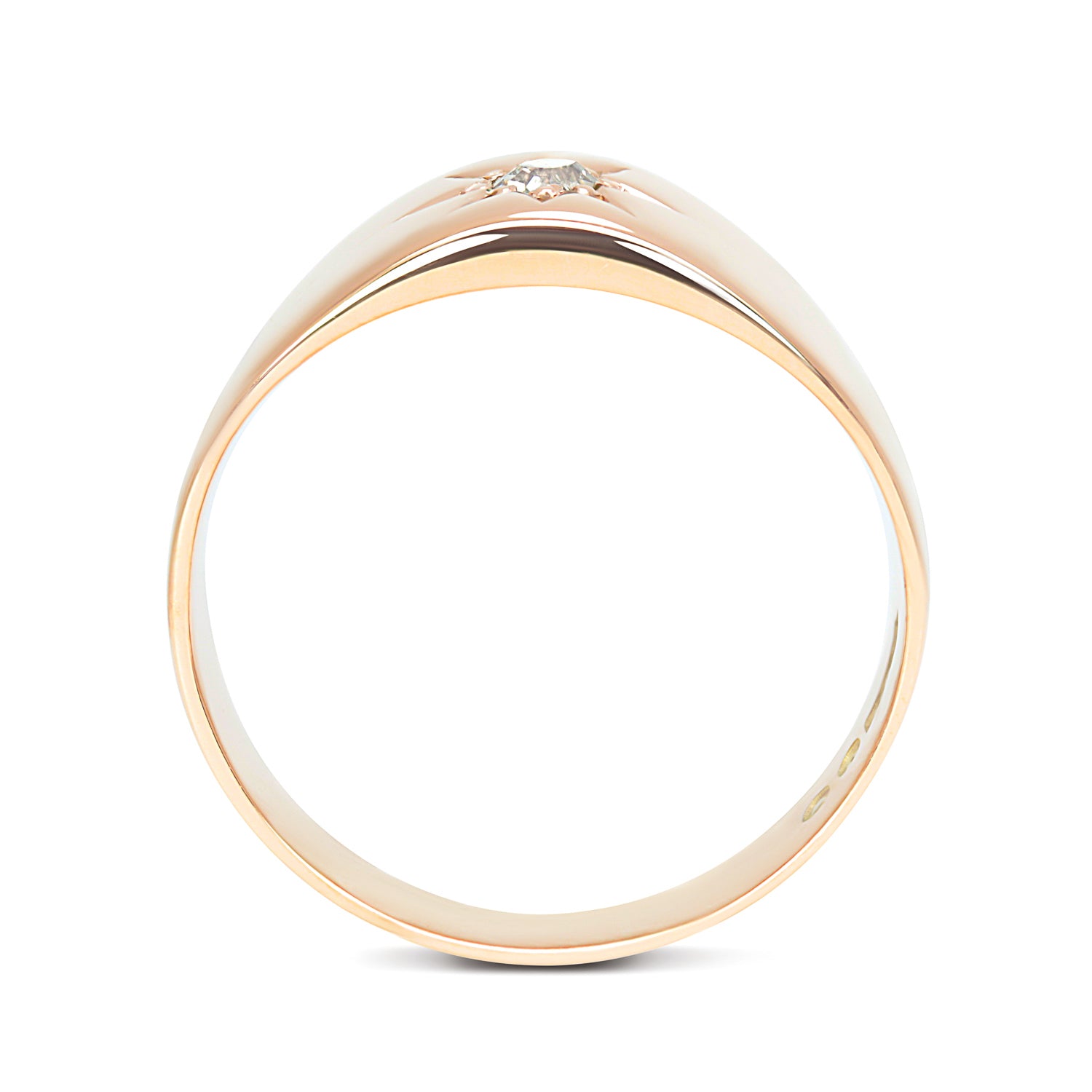 Jamie antique rose gold & diamond gypsy ring