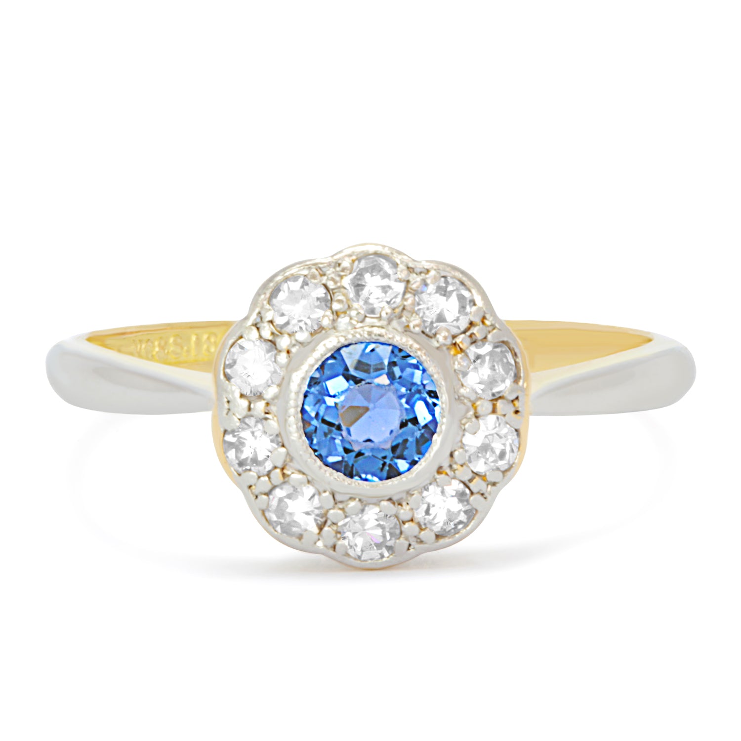 Joyce early 20th century sapphire and diamond daisy ring