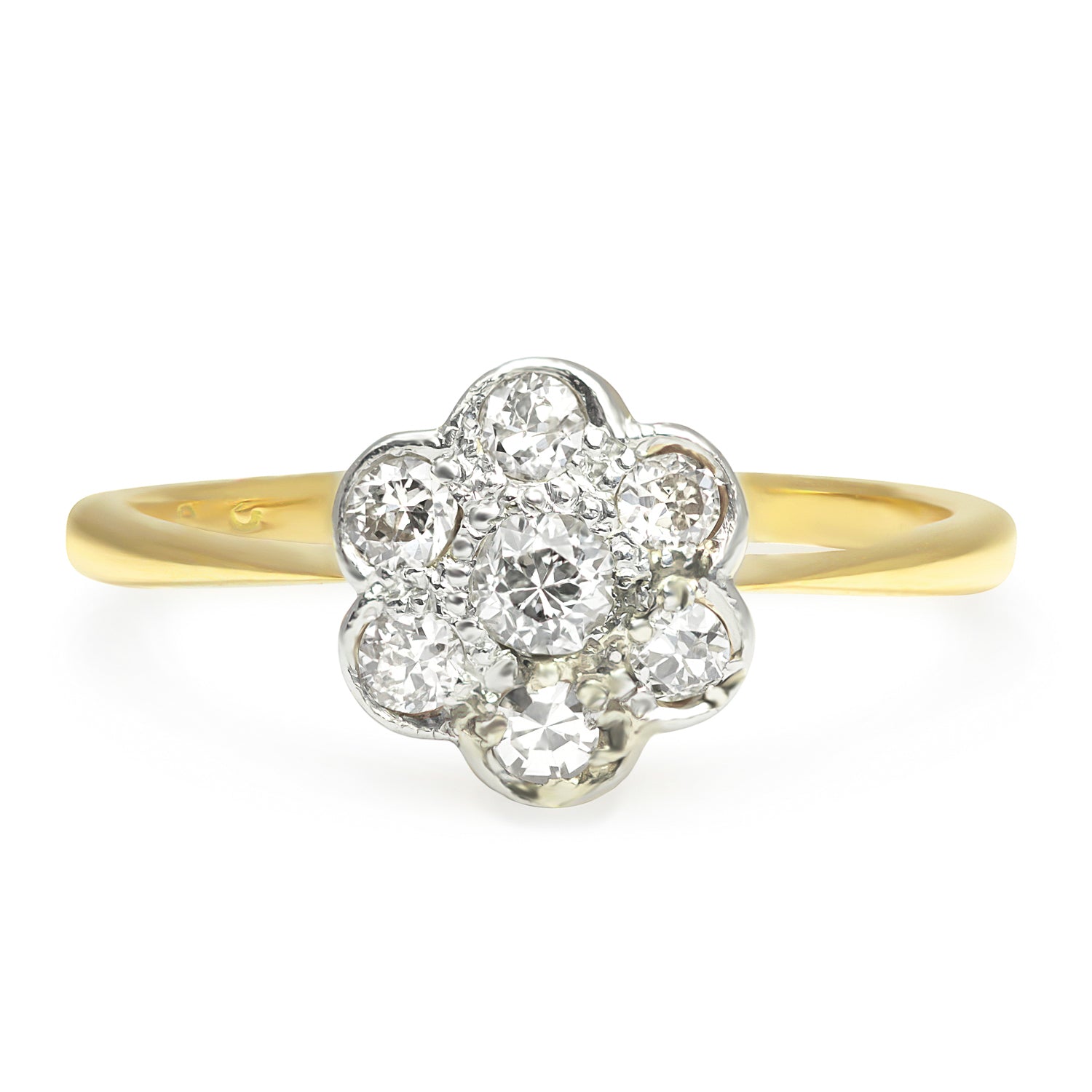 Luella Edwardian diamond daisy engagement ring
