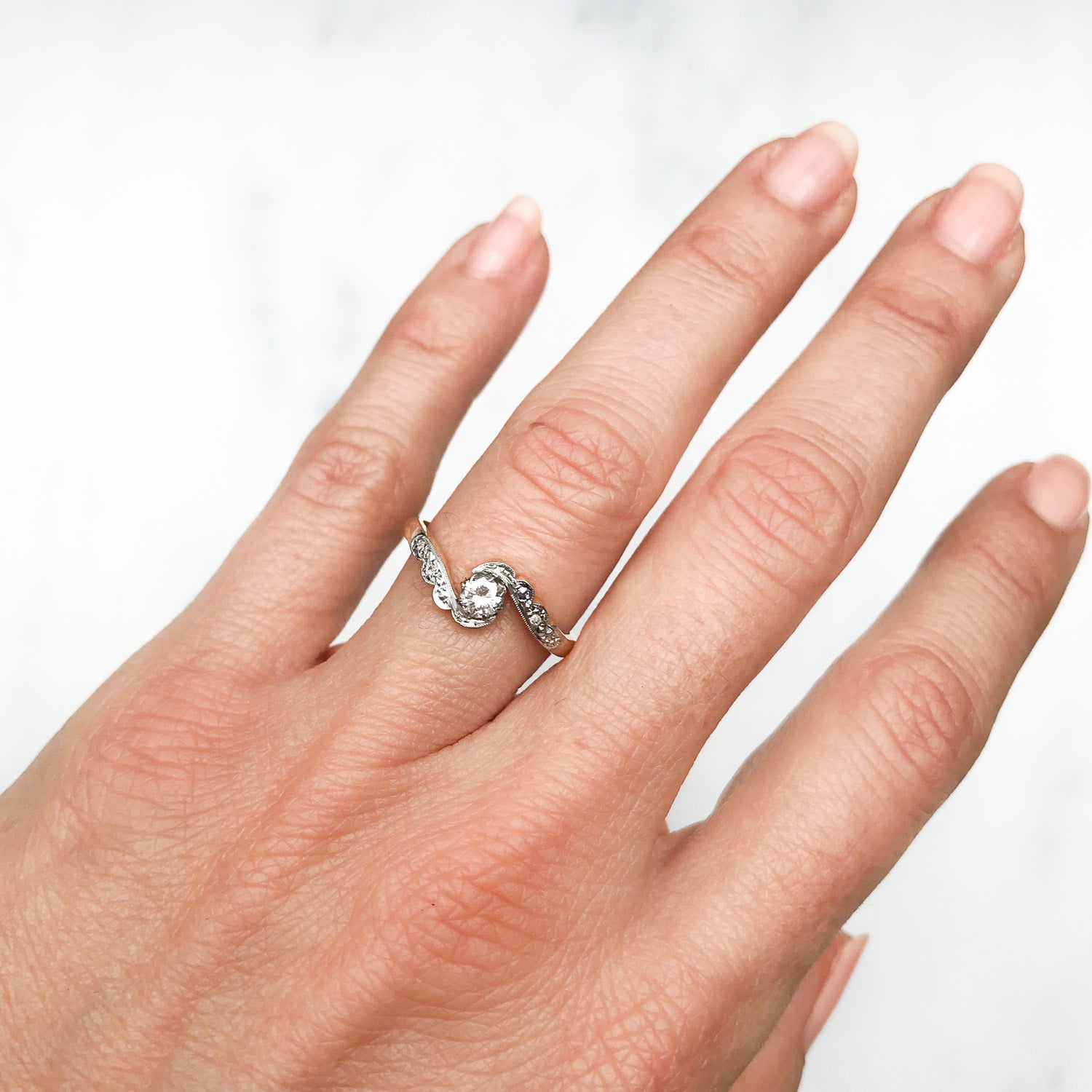 Margot Vintage Mid-Century Diamond Engagement Ring