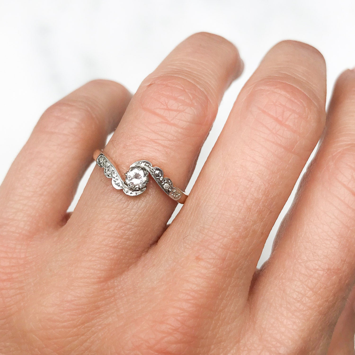 Margot Vintage Mid-Century Diamond Engagement Ring