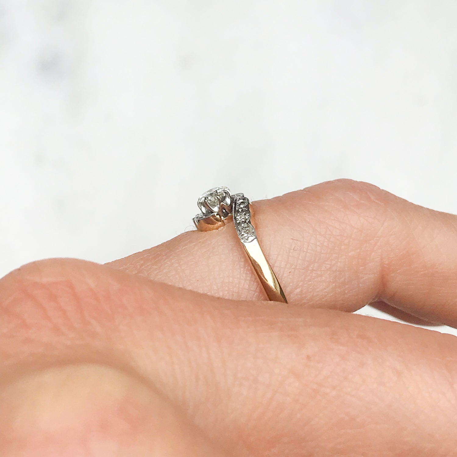 Margot Vintage Mid-Century Diamond Engagement Ring