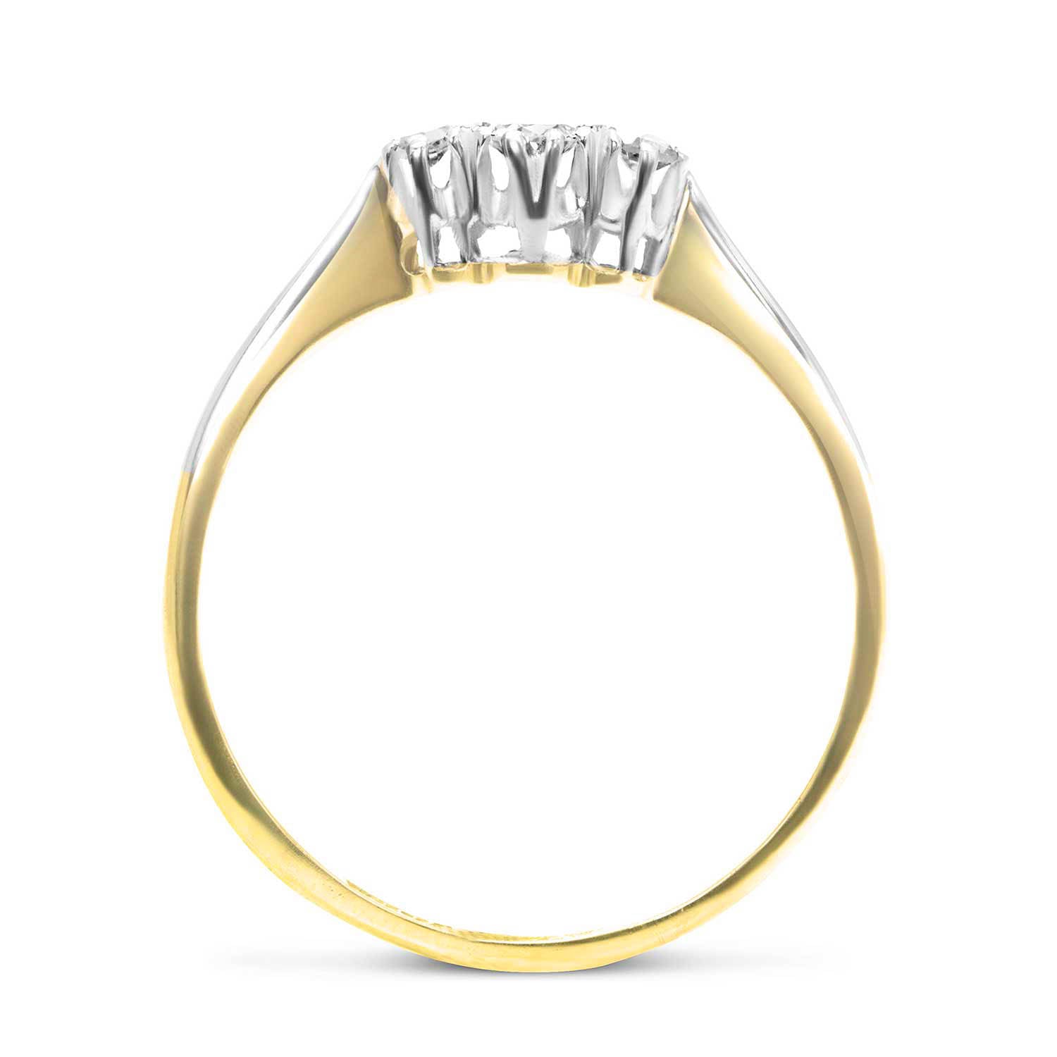 Millie three stone diamond Victorian engagement ring