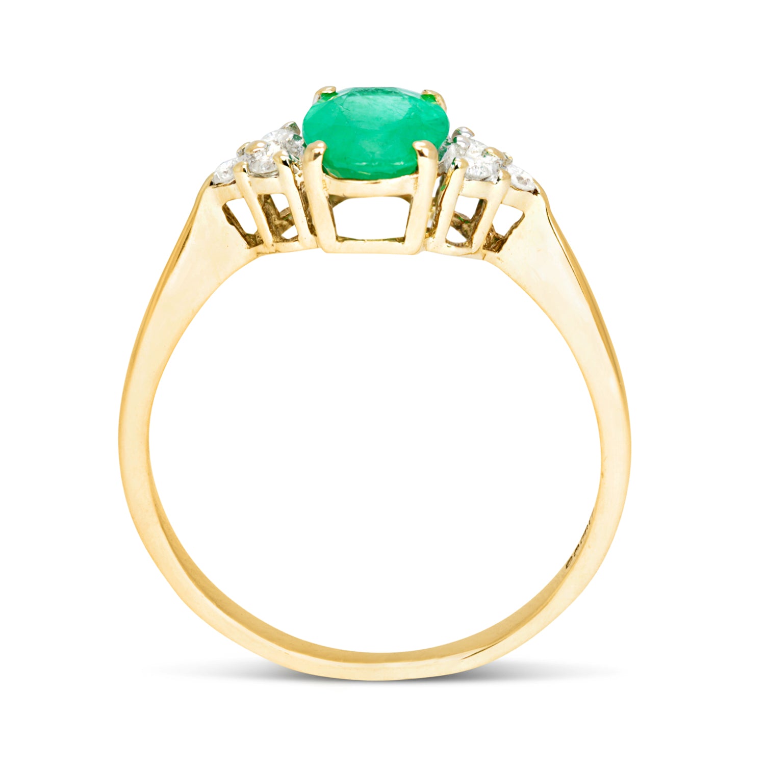 Olivia vintage style emerald and diamond ring