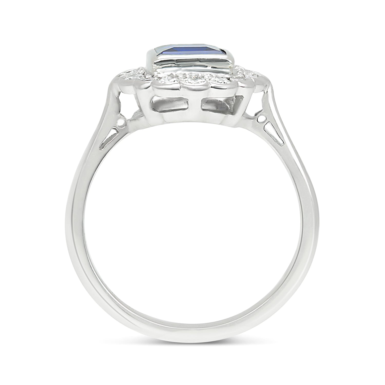 Ophelia vintage sapphire & diamond cluster ring