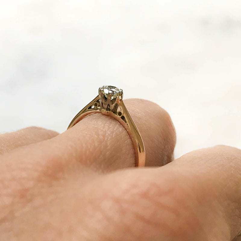 Alexandra vintage style diamond engagement ring