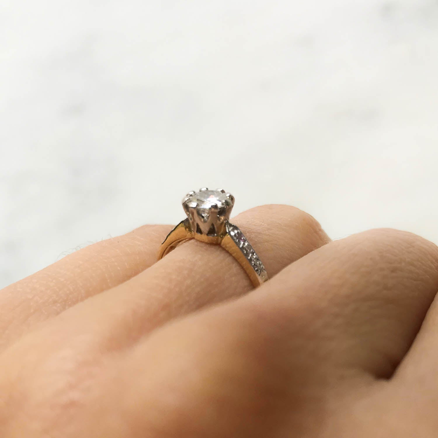 Evelyn mid-century 0.50 carat diamond engagement ring