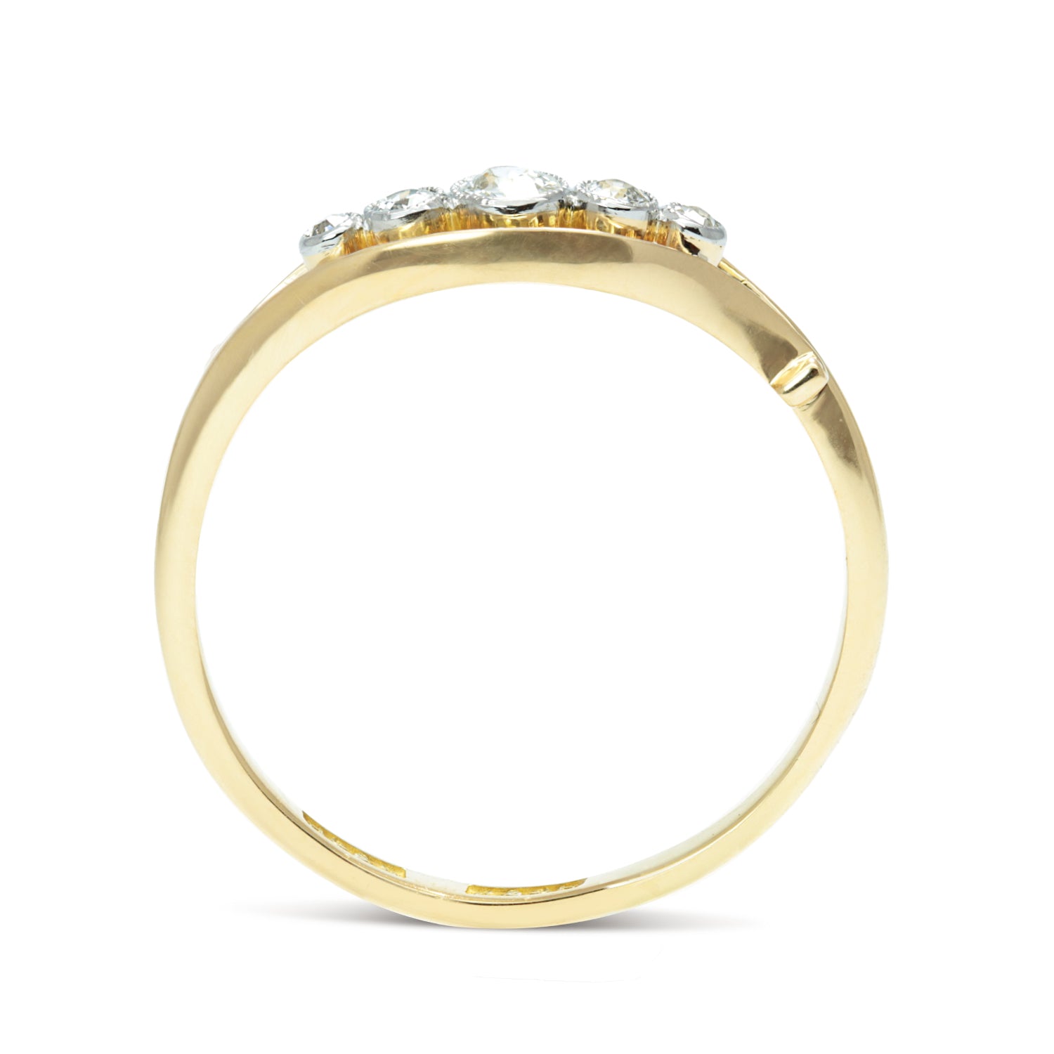 Vivienne antique Edwardian five stone diamond engagement ring