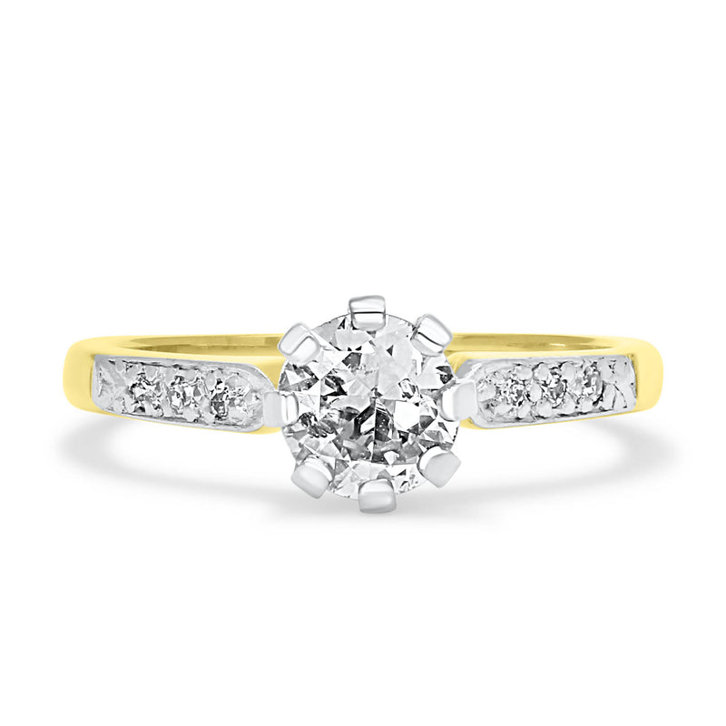 Evelyn mid-century 0.50 carat soltaire diamond engagement ring