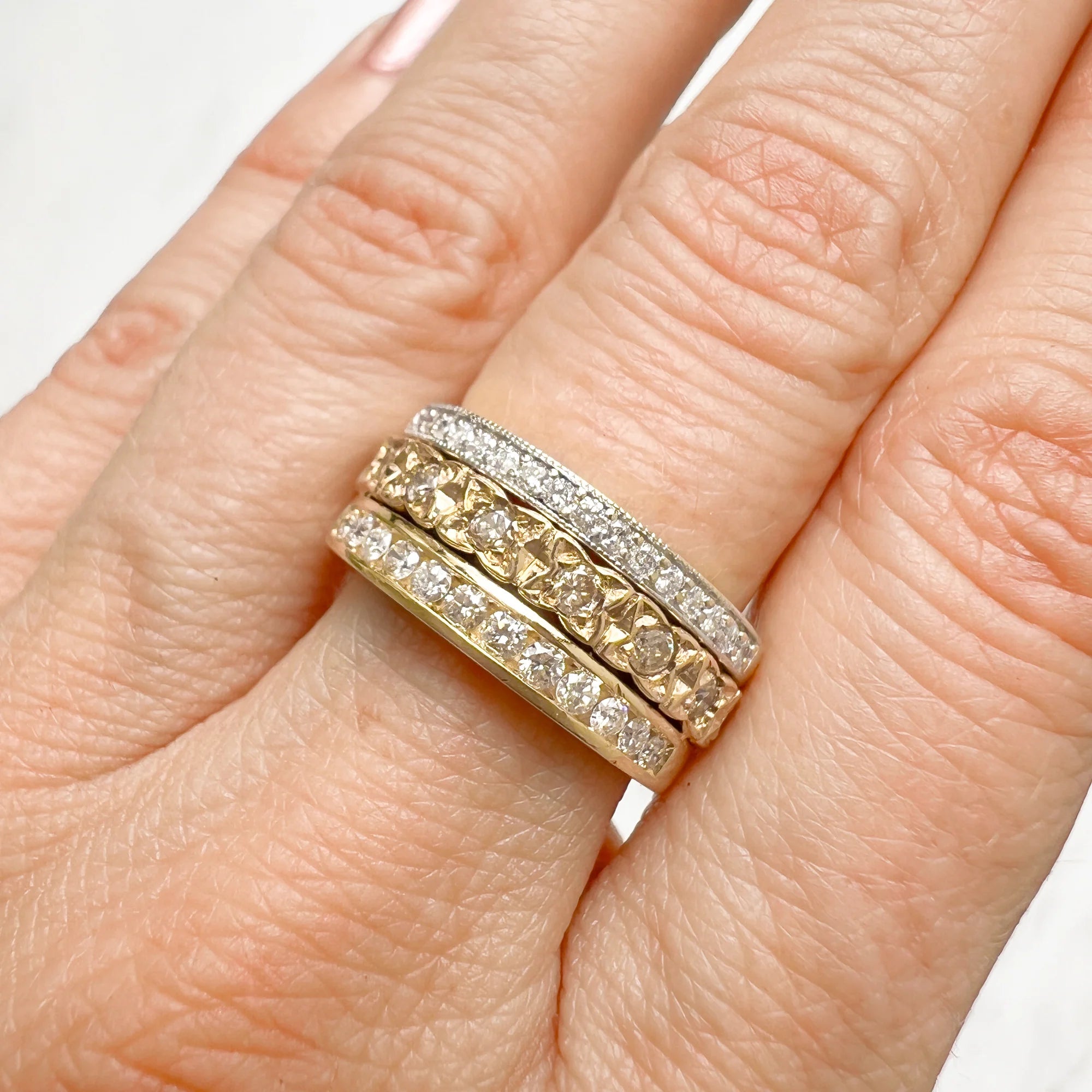 Reclaimed Vintage Trio Diamond Eternity Ring
