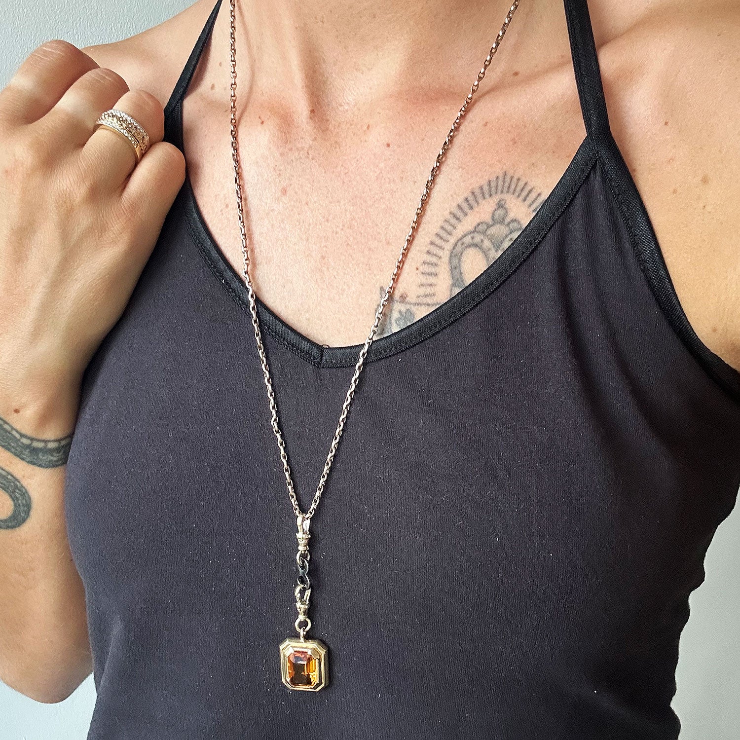 Reclaimed Vintage Quartz Necklace