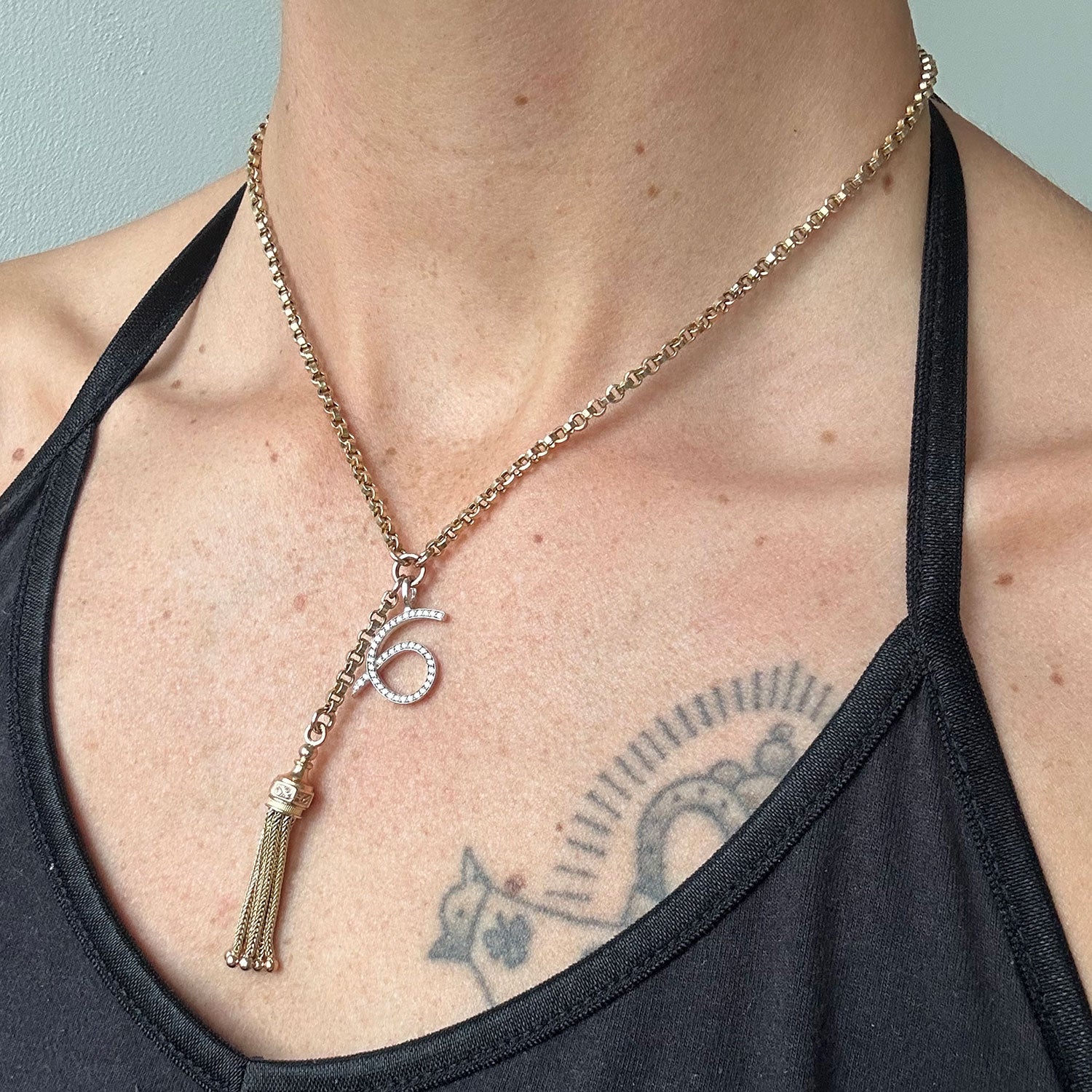Reclaimed Vintage Numerology Necklace