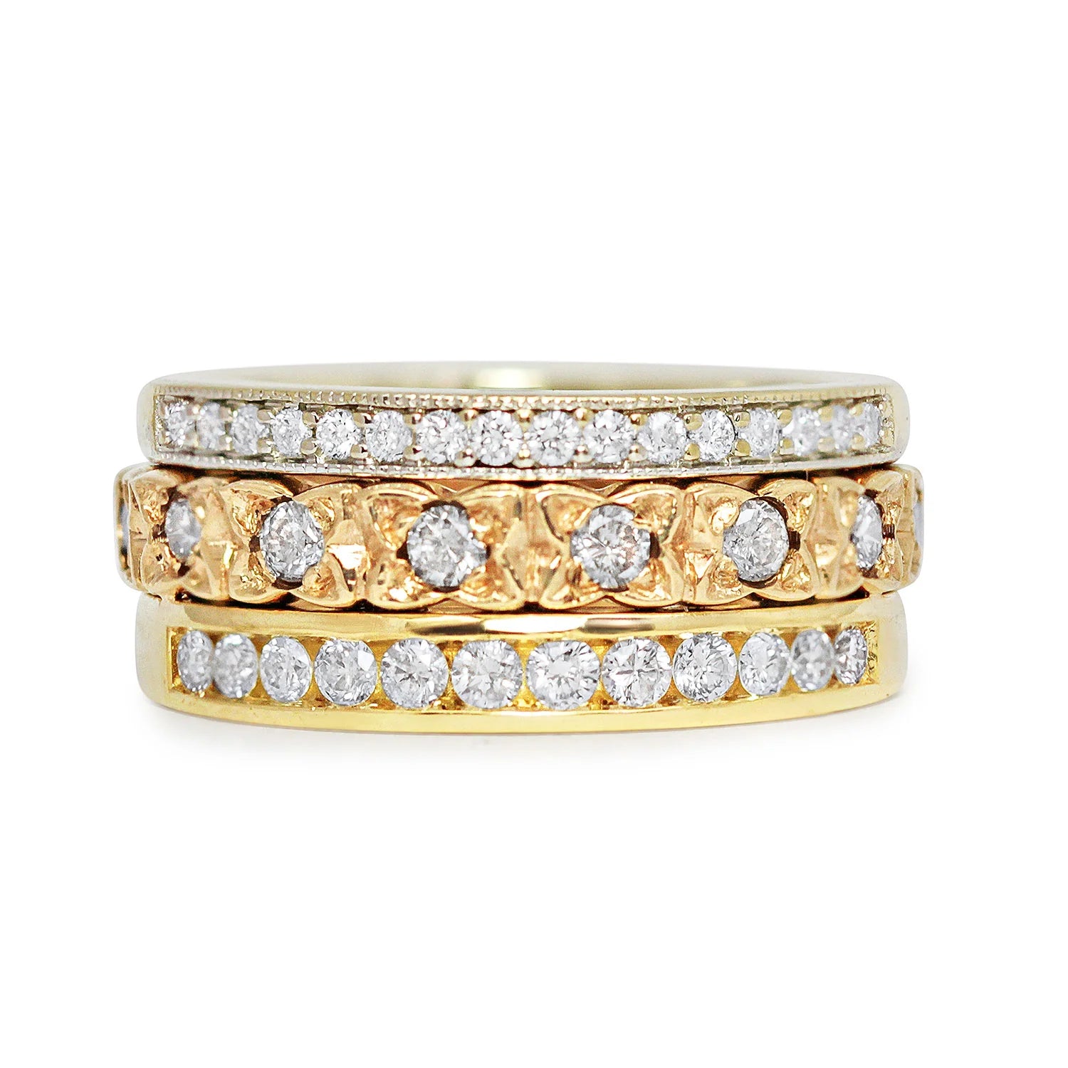 Reclaimed Vintage Trio Diamond Eternity Ring