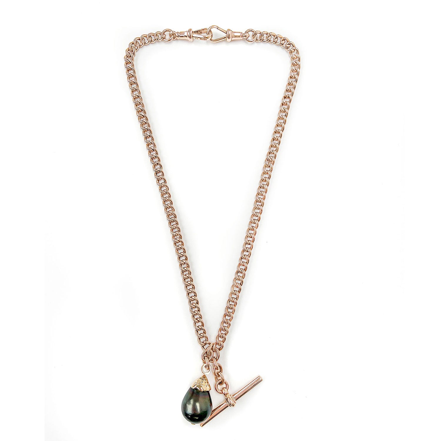 Reclaimed Vintage Black Pearl Necklace