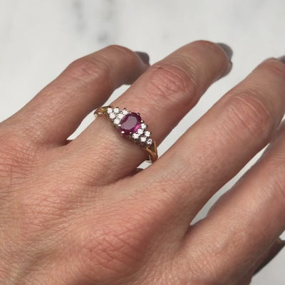 Amy ruby & diamond engagement ring