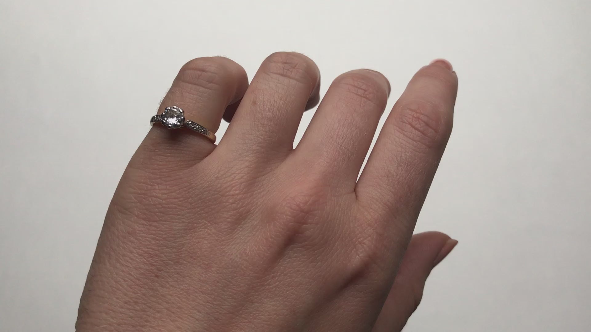 Evelyn mid-century 0.50 carat diamond engagement ring